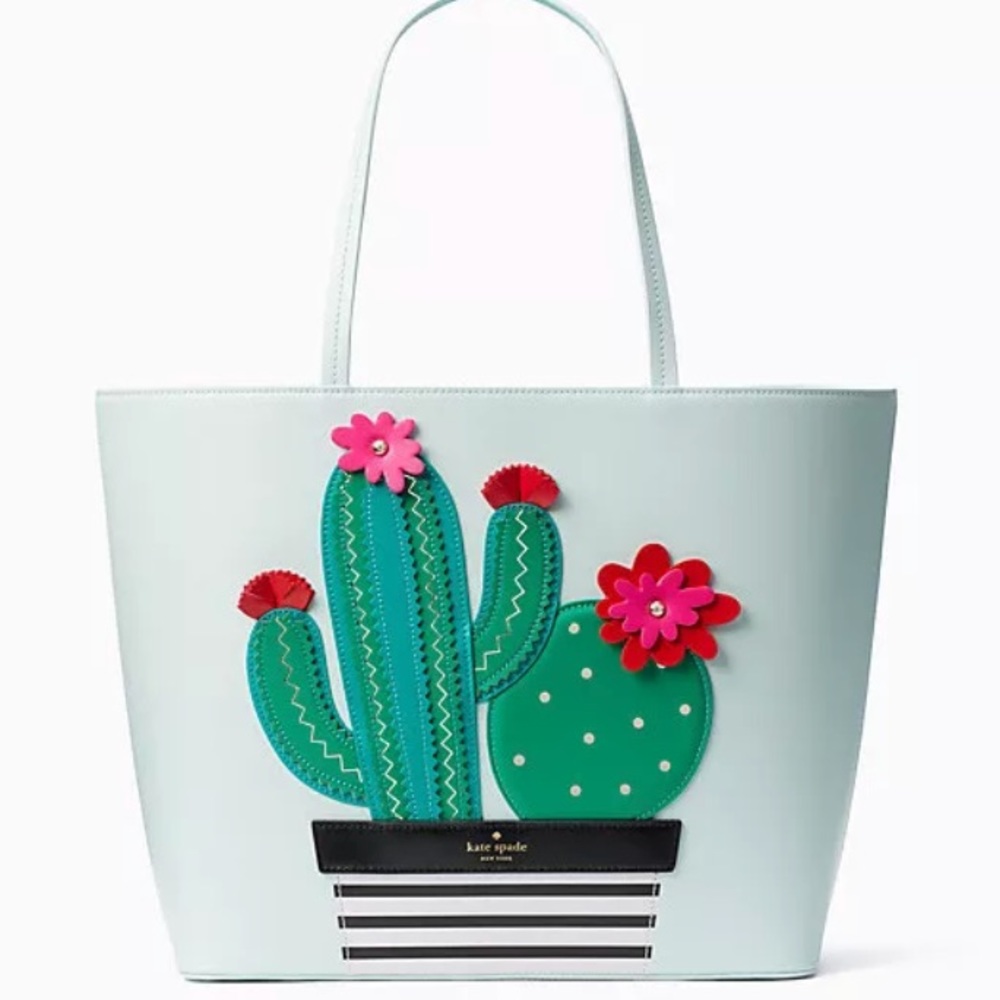 NWT KATE SPADE HORIZONS CACTUS ISLAND WATERS TOTE - Picture 2 of 8
